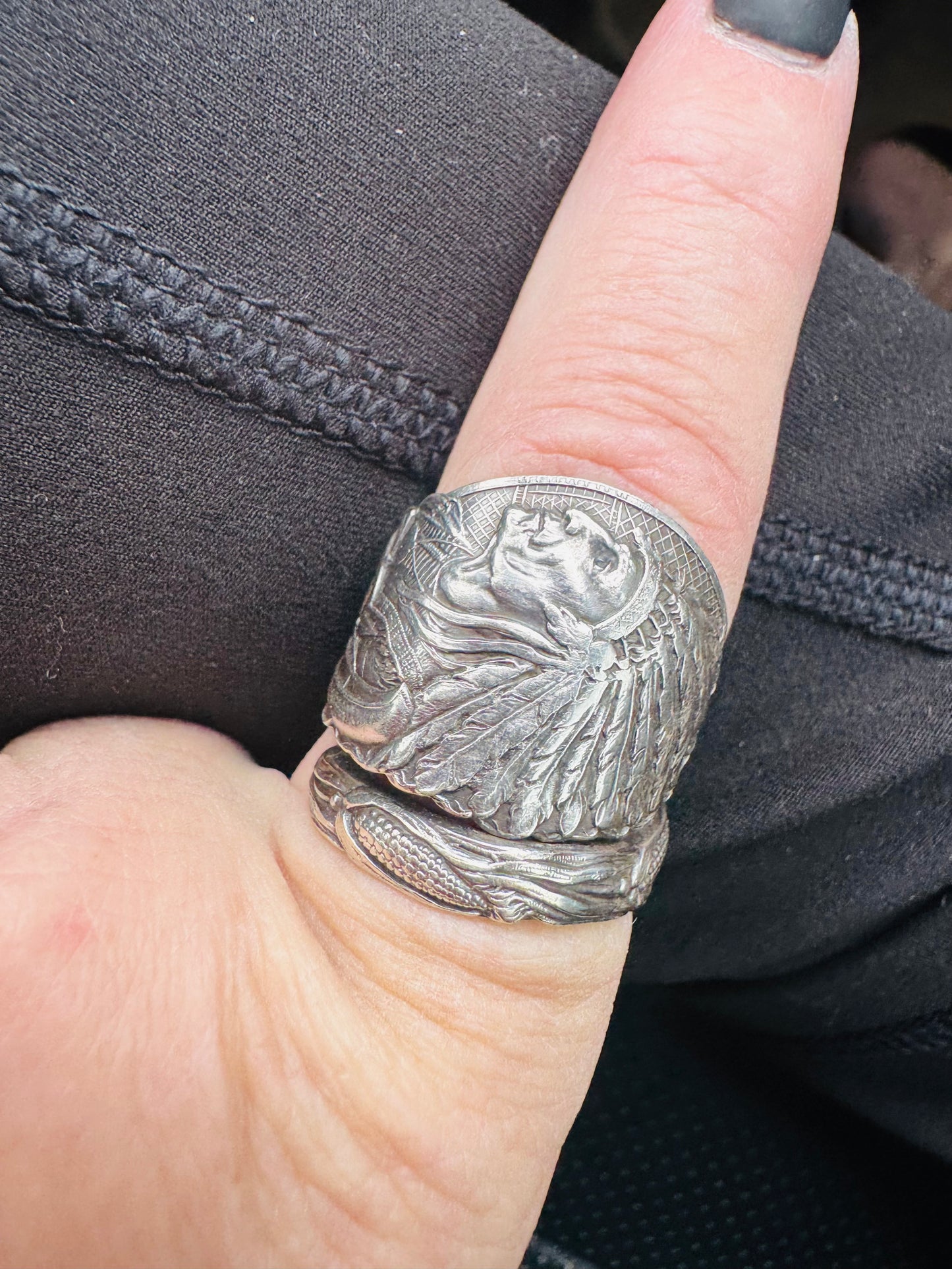 Native Indian Head - Sterling Silver