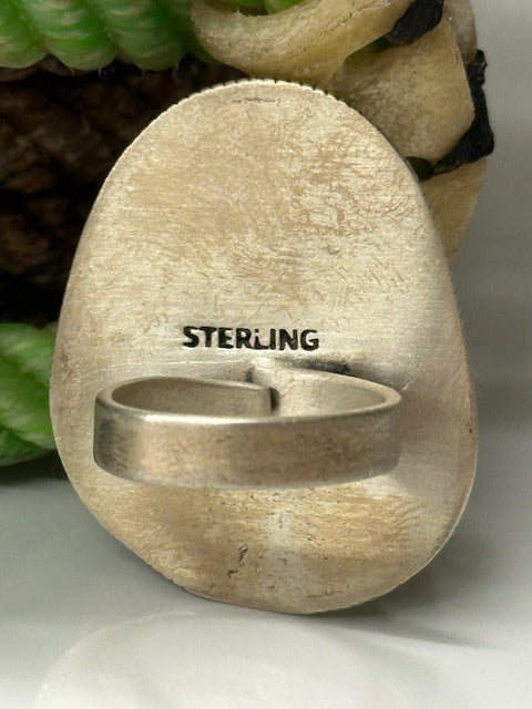 Turquoise Sterling Silver Cowboy Hat Ring