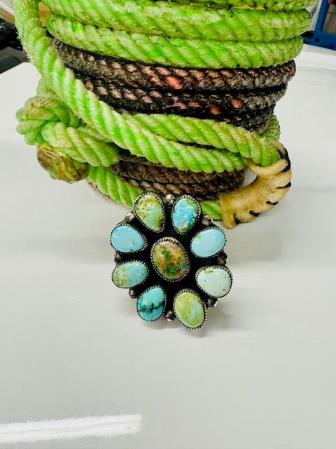 Multi Stone Navajo Ring by Ran Van Damme