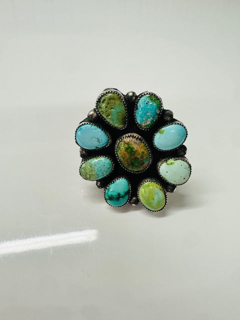 Multi Stone Navajo Ring by Ran Van Damme