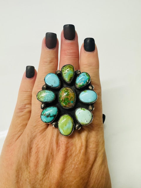 Multi Stone Navajo Ring by Ran Van Damme